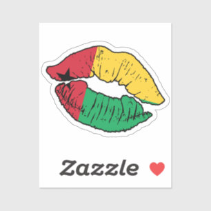 Guinea-Bissau Bissau-Guinean Lipstick Love Flag