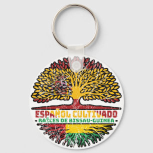 Guinea-Bissau Bissau-Guinean Spanish Spain Tree Key Ring