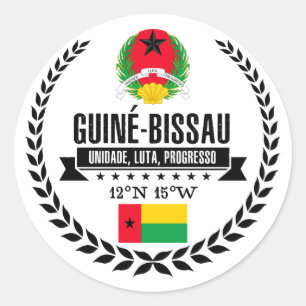 Guinea-Bissau Classic Round Sticker