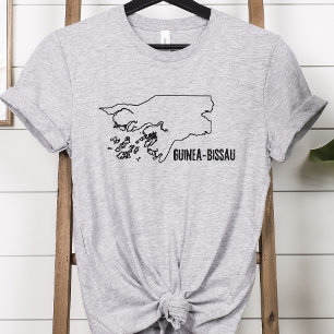 Guinea-Bissau Country Map Outline Shape Boundary T-Shirt