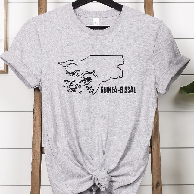 Guinea-Bissau Country Map Outline Shape Boundary T-Shirt (Creator Uploaded)