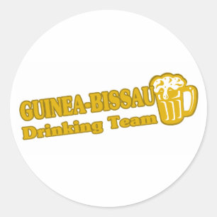 Guinea-Bissau Drinking Team Classic Round Sticker