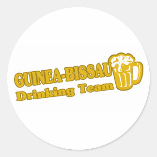 Guinea-Bissau Drinking Team Classic Round Sticker