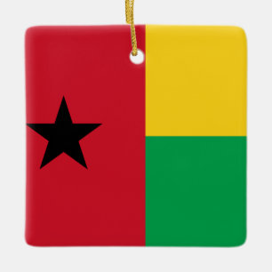 Guinea-Bissau Flag Ceramic Ornament