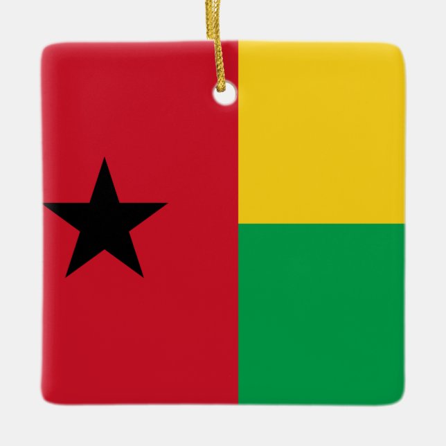 Guinea-Bissau Flag  Ceramic Ornament (Front)