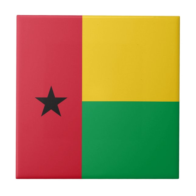 Guinea-Bissau flag Ceramic Tile (Front)