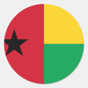 Guinea-Bissau Flag Classic Round Sticker