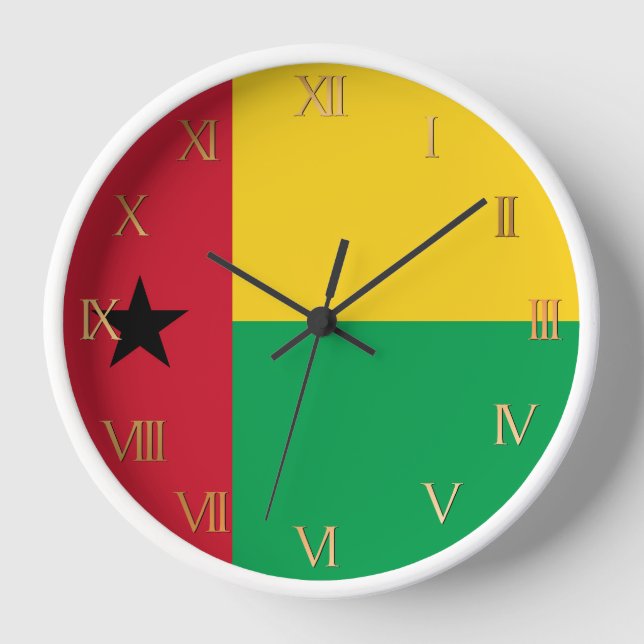 Guinea-Bissau flag Clock (Front)