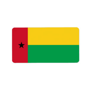 Guinea-Bissau flag Label