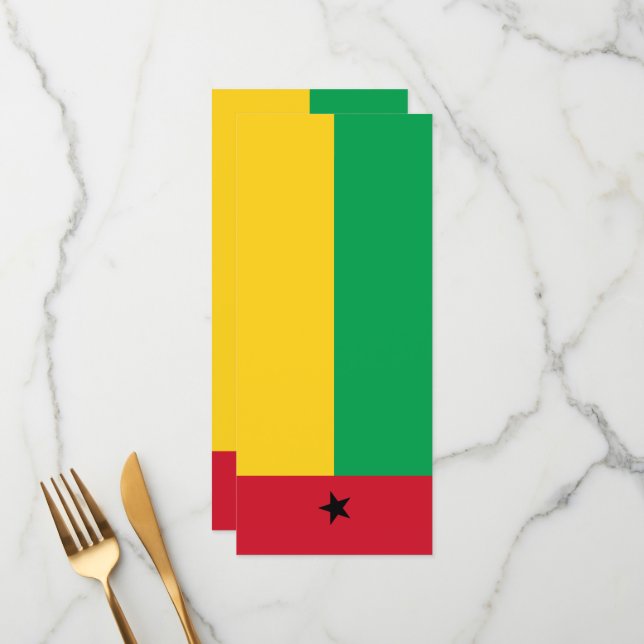 Guinea-Bissau flag Menu (Front/Back In Situ)