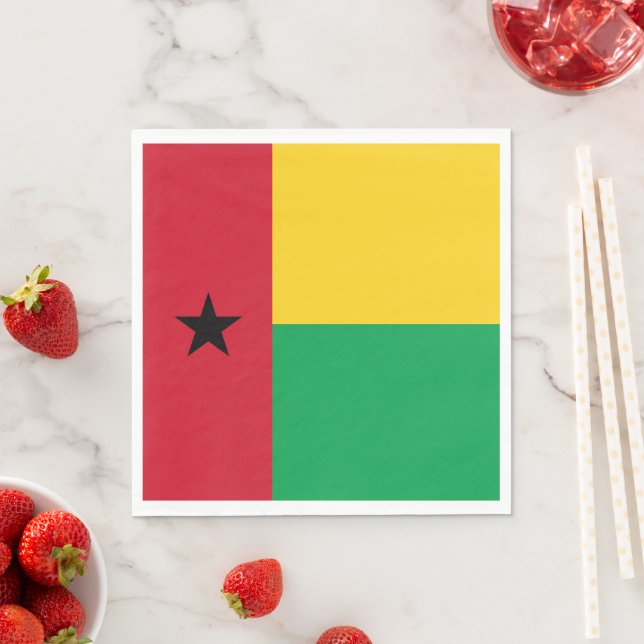 Guinea-Bissau flag Napkin (Insitu)
