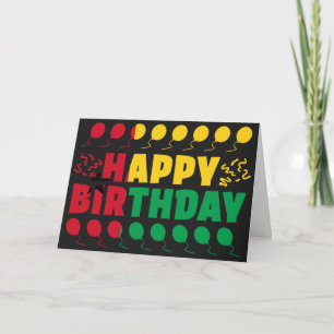 Guinea-Bissau Flag Patriotic Birthday Card