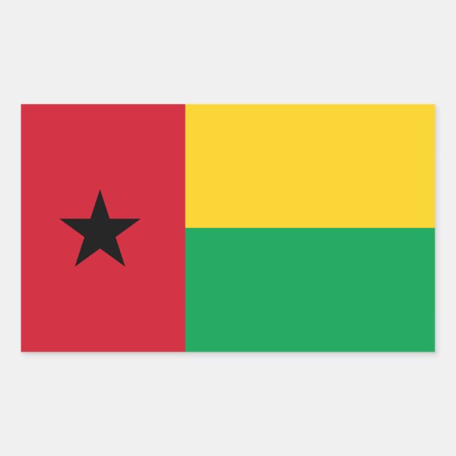 Guinea Bissau Flag Rectangular Sticker (Front)
