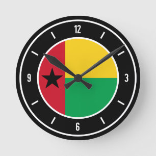 Guinea-Bissau Flag Round Clock