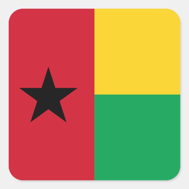 Guinea Bissau Flag Square Sticker (Front)