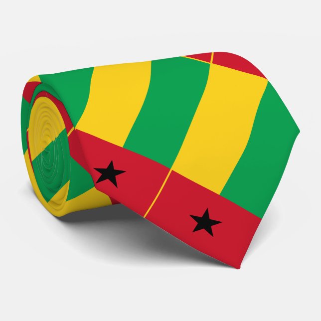 Guinea Bissau Flag Tie (Rolled)
