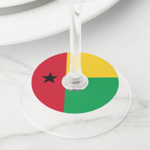 Guinea-Bissau flag Wine Glass Tag