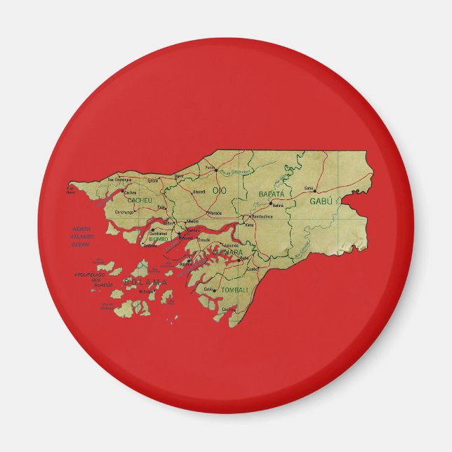 Guinea-Bissau Map Magnet (Front)
