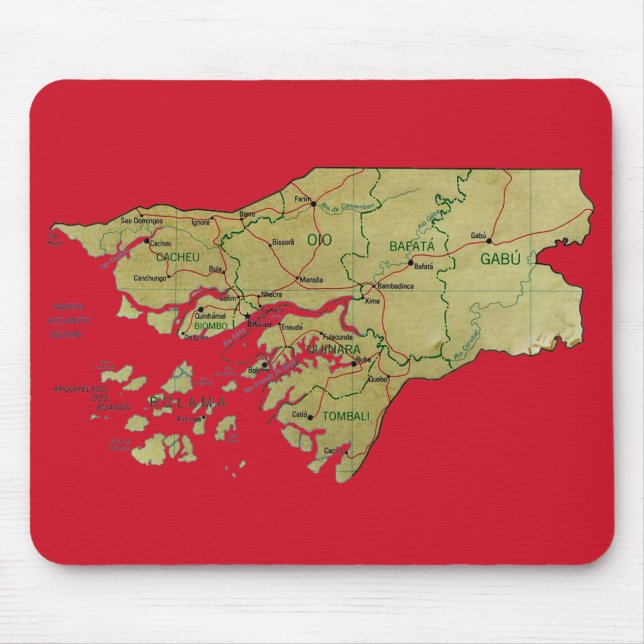 Guinea-Bissau Map Mousepad (Front)