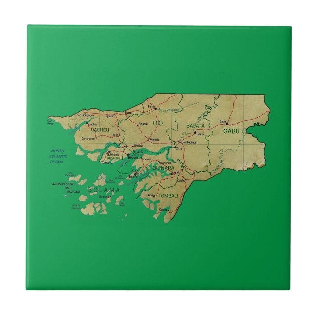 Guinea-Bissau Map Tile (Front)