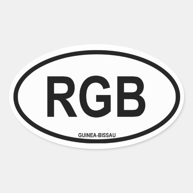 Guinea-Bissau "RGB" Oval Sticker (Front)