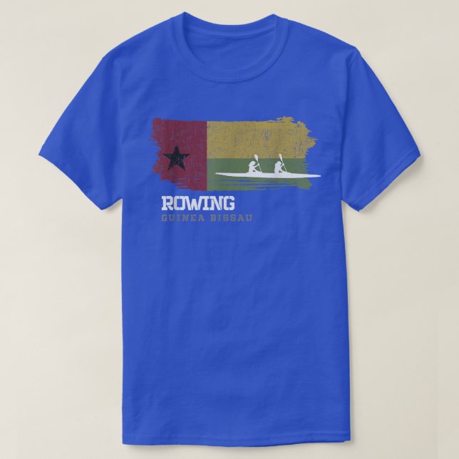 Guinea Bissau Rowing Team Oarswoman Rower Girl Row T-Shirt (Design Front)