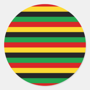 Guinea Bissau Sao Tome Principe flag stripes count Classic Round Sticker