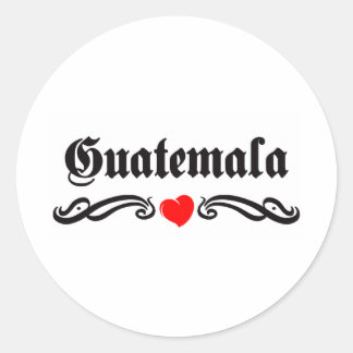 Guinea-Bissau Tattoo Style Classic Round Sticker