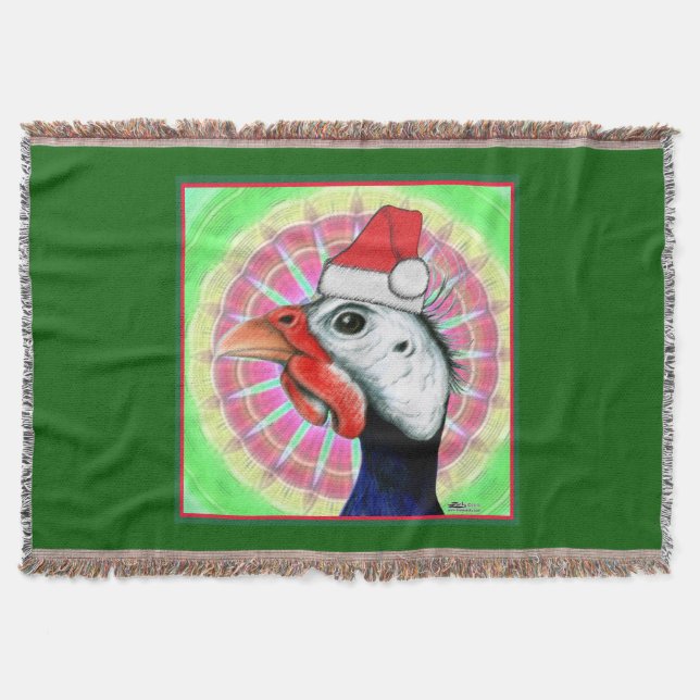 Guinea Christmas! Throw Blanket (Front)