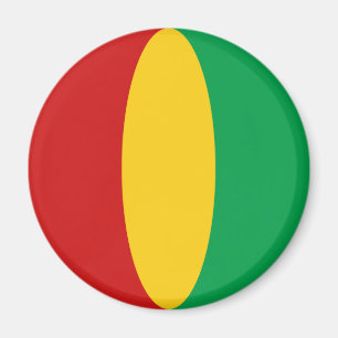 Guinea-Conakry Fisheye Flag Magnet