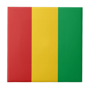 Guinea-Conakry Flag Ceramic Tile