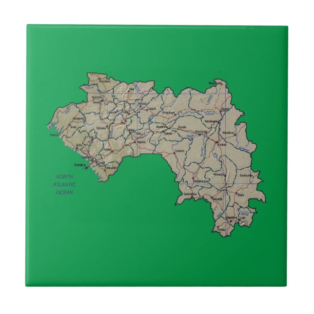 Guinea-Conakry Map Tile (Front)
