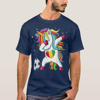 Guinea Dabbing Soccer Unicorn Guyanese Fan T-Shirt