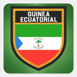 Guinea Ecuatorial Flag Square Sticker