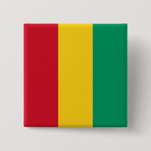 Guinea Flag 15 Cm Square Badge