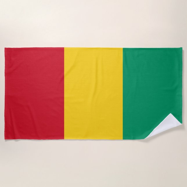 Guinea Flag Beach Towel (Front)