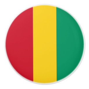 Guinea flag ceramic knob