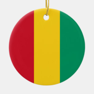 Guinea flag ceramic ornament