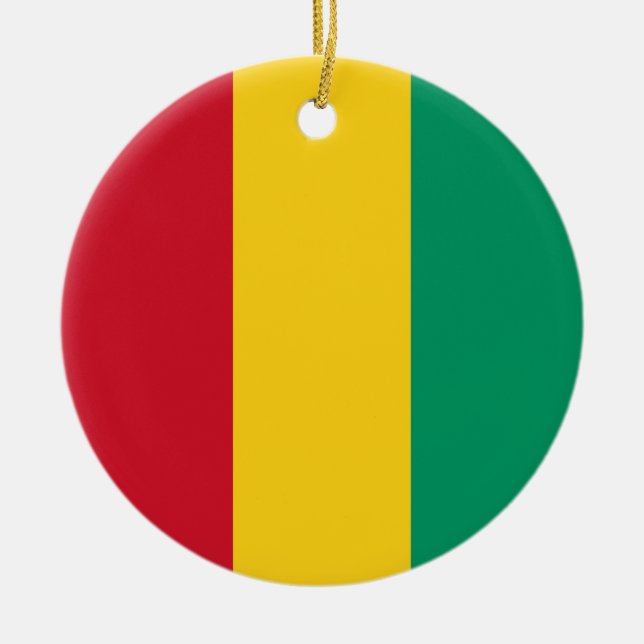 Guinea flag ceramic ornament (Front)