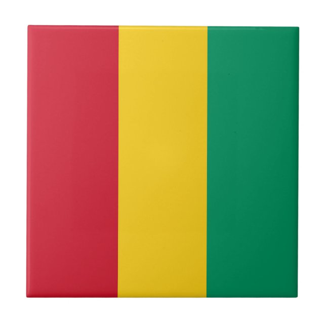 Guinea flag ceramic tile (Front)