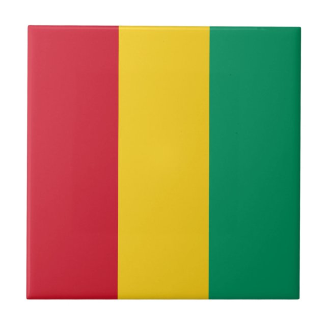Guinea Flag Ceramic Tile (Front)