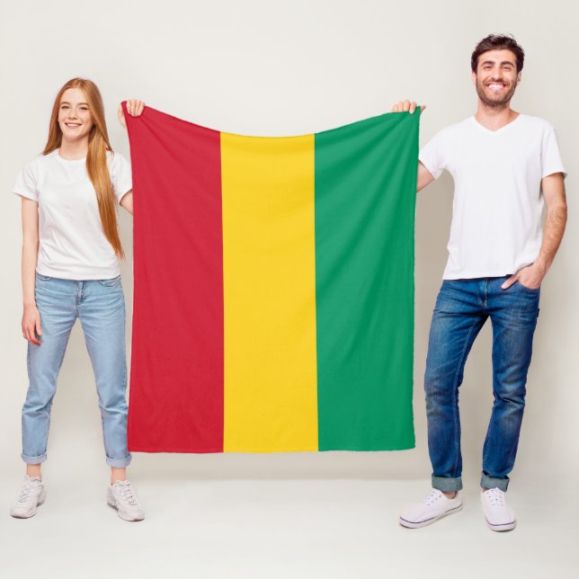 Guinea flag fleece blanket (In Situ)