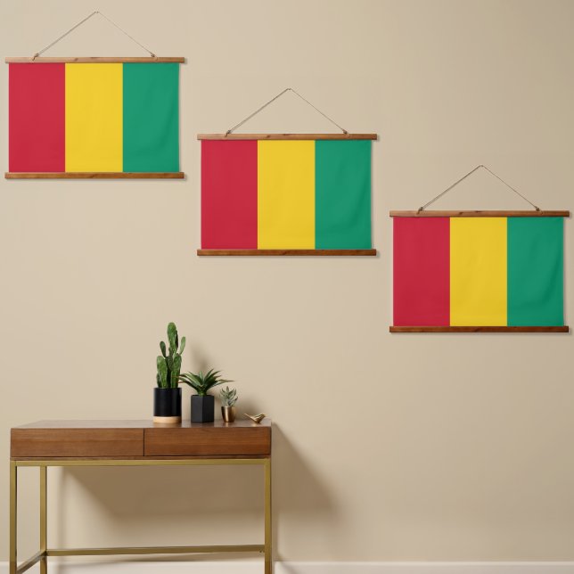 Guinea flag hanging tapestry (Asymmetrical)