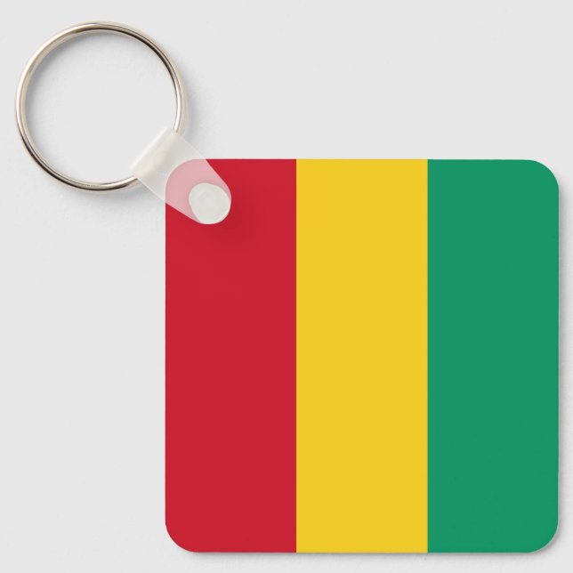 Guinea Flag Key Ring (Front)