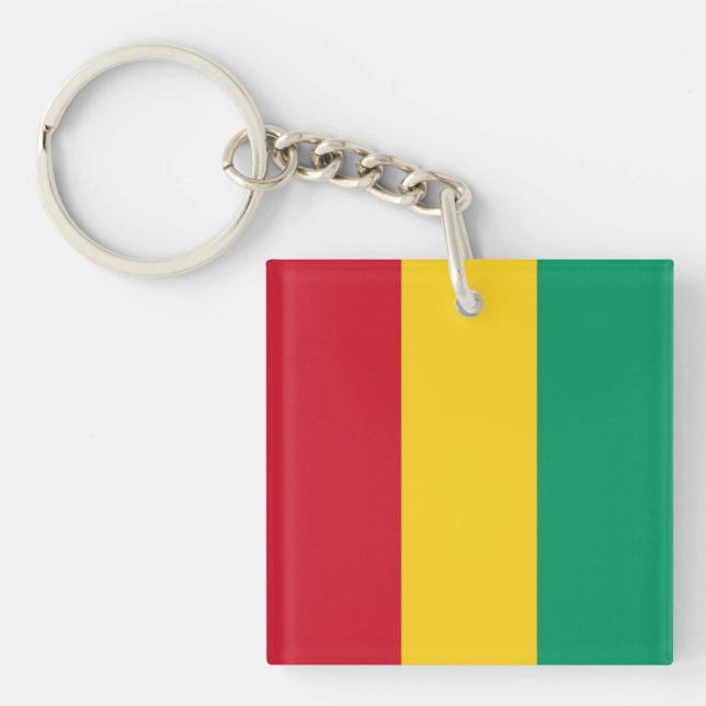 Guinea Flag Key Ring (Front)