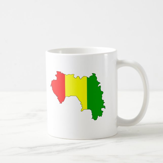 Guinea flag map coffee mug (Right)