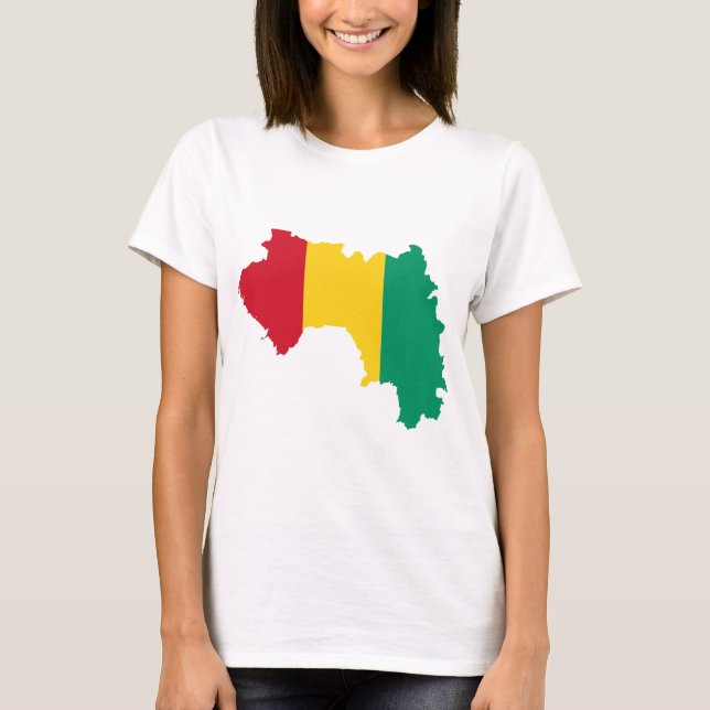 Guinea Flag Map GN T-Shirt (Front)