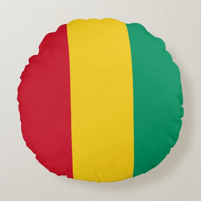 Guinea Flag Round Cushion (Front)