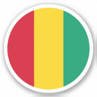 Guinea Flag Round Sticker