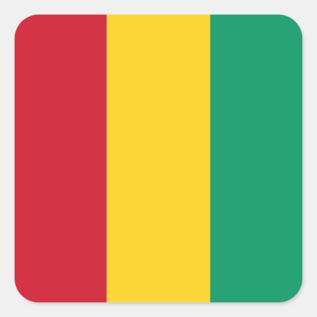 Guinea Flag Square Sticker (Front)